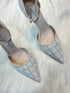 Rhinestone Decor Point Toe Heel